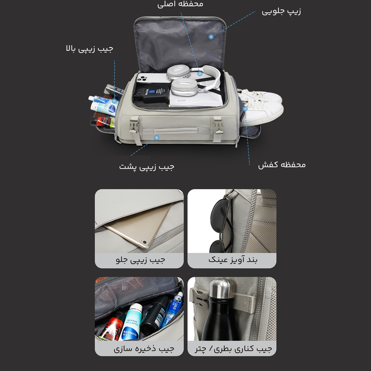 کوله پشتی بنج مدل BG-8121