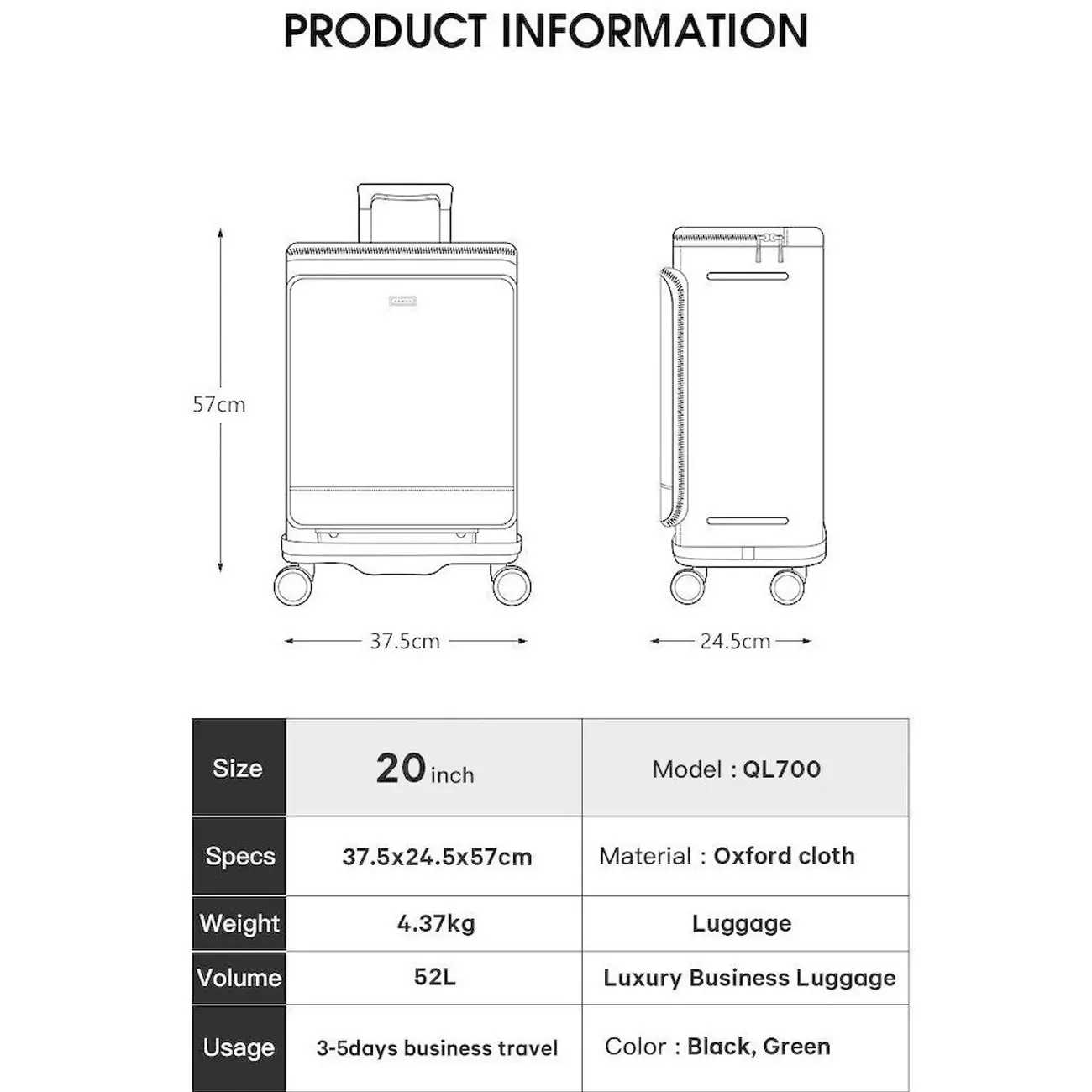 چمدان بنج مدل QL700